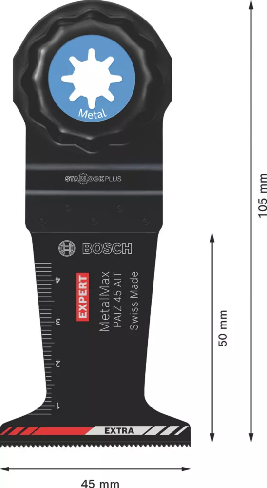 Bosch Expert MetalMax PAIZ45AIT Steel Plunge Cutting Blade 45mm 6 Bosch Expert MetalMax PAIZ45AIT Steel Plunge Cutting Blade 45mm - Image 6