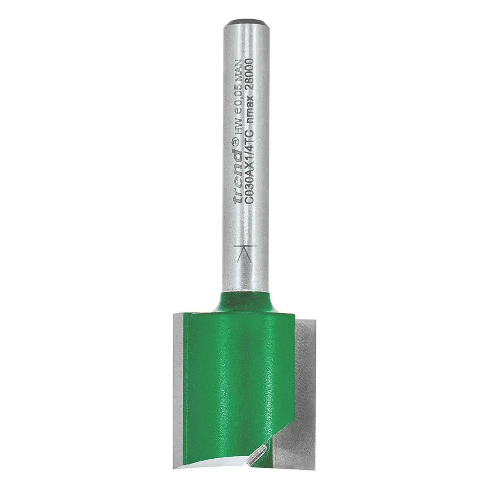 Trend C030AX1/4TC 1/4" Shank Double-Flute Straight Router Cutter 20 X 20mm 2 Trend C030AX1/4TC 1/4" Shank Double-Flute Straight Router Cutter 20 X 20mm - Image 2
