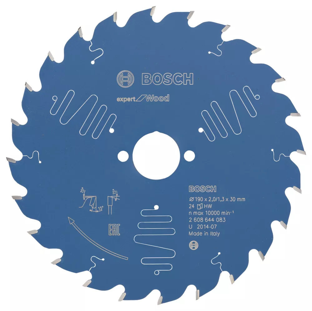 Bosch Expert Wood Circular Saw Blade 190 X 30mm 24T 1 Bosch Expert Wood Circular Saw Blade 190 X 30mm 24T