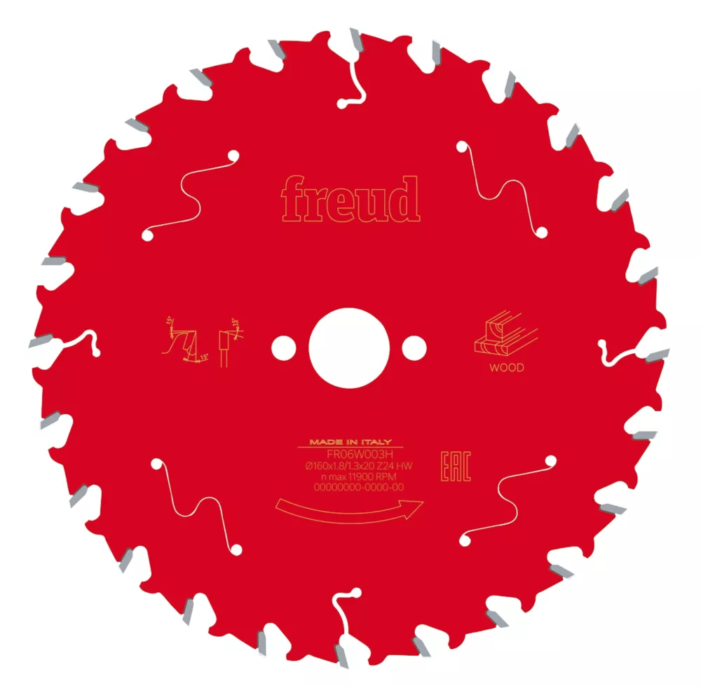 Freud Wood Circular Saw Blade 160 X 20mm 24T 1 Freud Wood Circular Saw Blade 160 X 20mm 24T