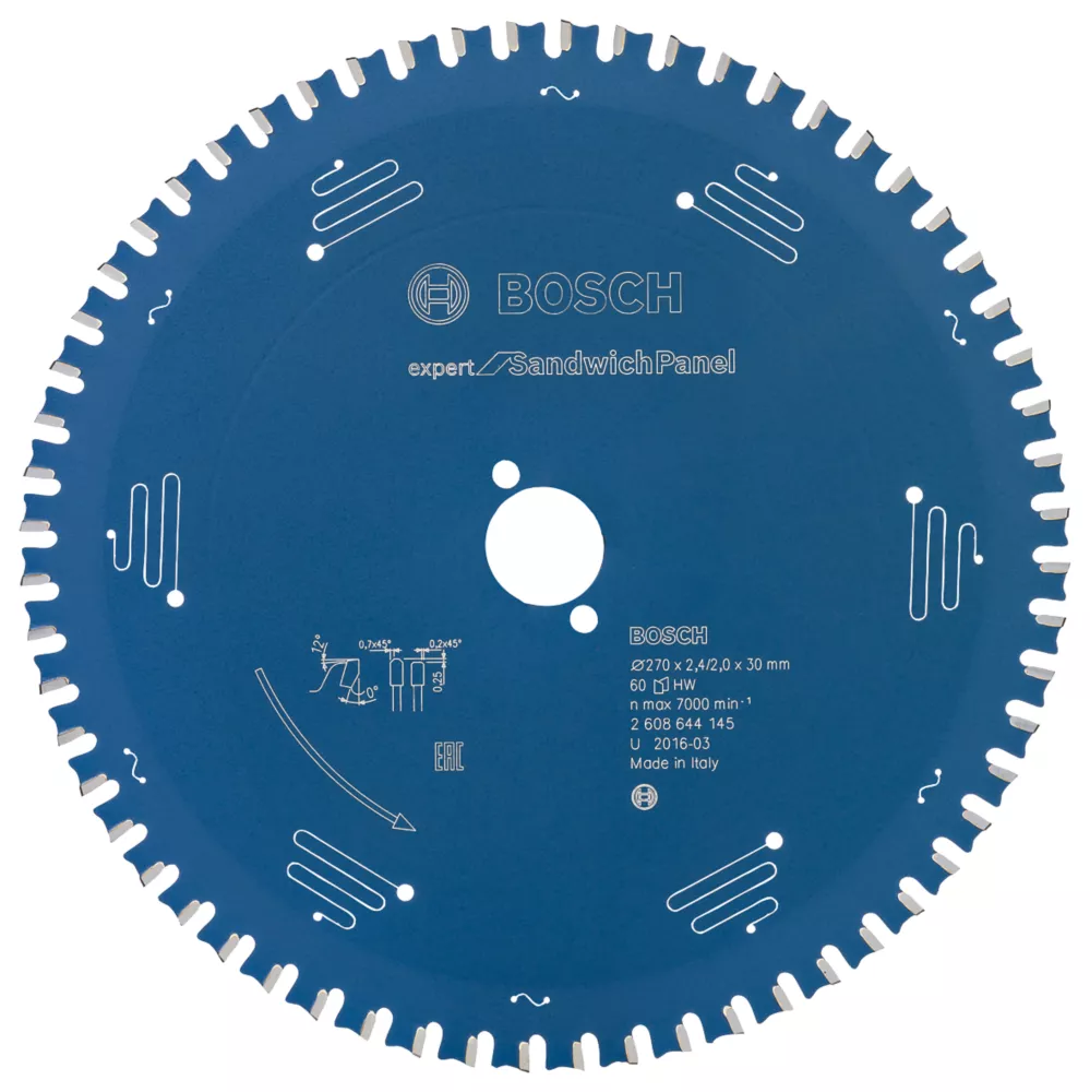 Bosch Expert Sandwich Panel Circular Saw Blade 270 X 30mm 60T 1 Bosch Expert Sandwich Panel Circular Saw Blade 270 X 30mm 60T