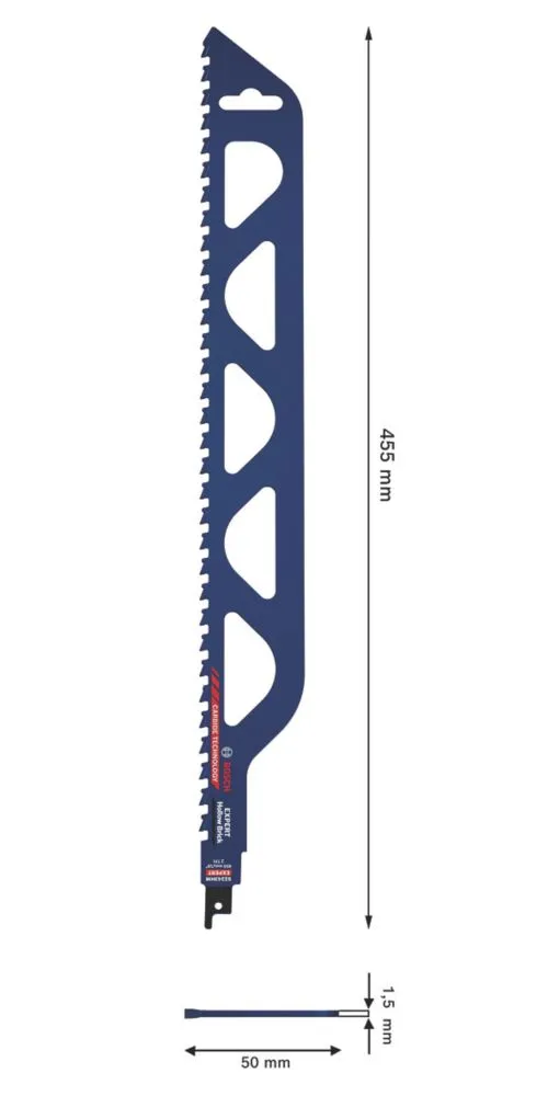 Bosch Expert S2243HM Hollow Brick Reciprocating Saw Blade 455mm 3 Bosch Expert S2243HM Hollow Brick Reciprocating Saw Blade 455mm - Image 3