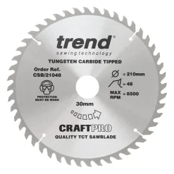 Trend CraftPo CSB/21048 Wood Circular Saw Blade 210 X 30mm 48T