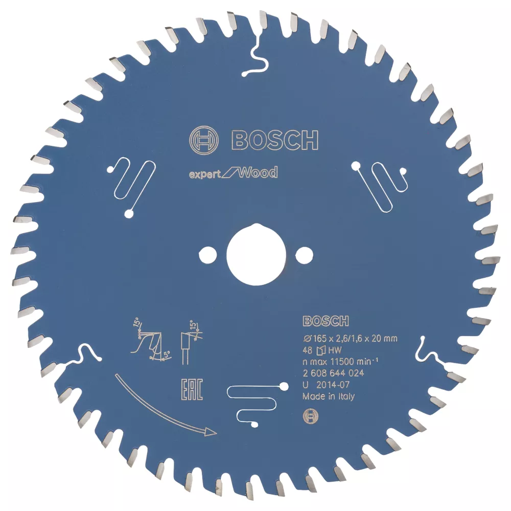 Bosch Expert Wood Circular Saw Blade 165 X 20mm 48T 1 Bosch Expert Wood Circular Saw Blade 165 X 20mm 48T