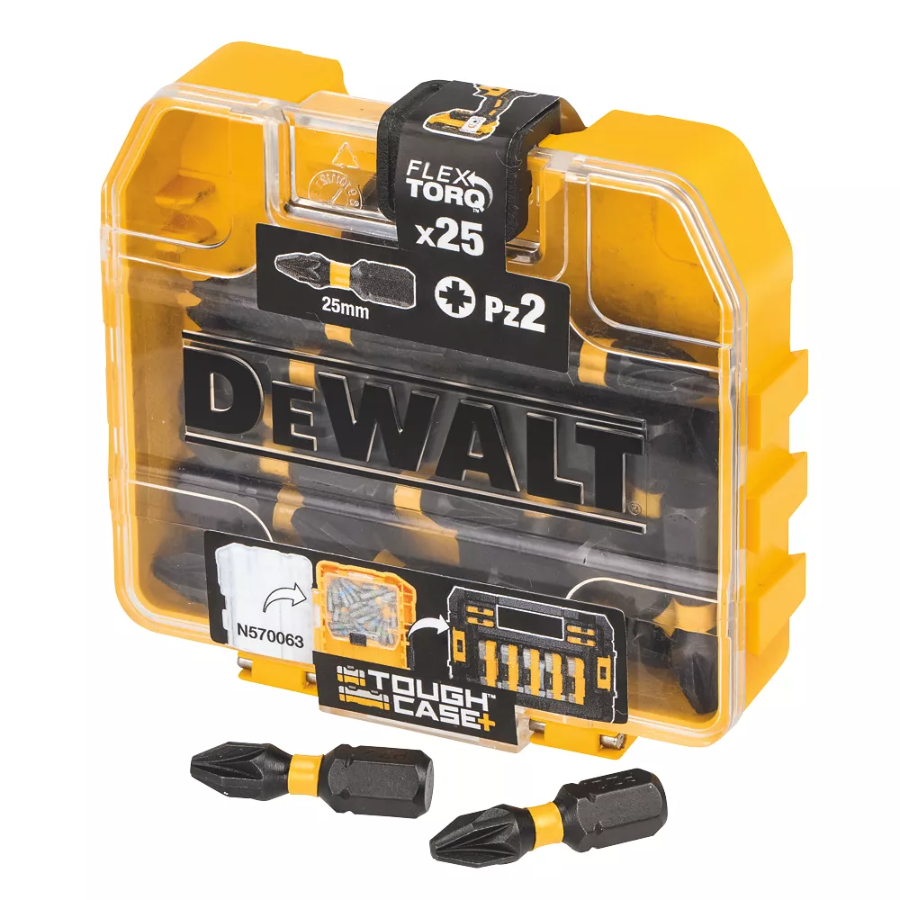 DeWalt 6.35mm Hex Shank PZ2 Impact Torsion Screwdriver Bits 25 Pack 1 DeWalt 6.35mm Hex Shank PZ2 Impact Torsion Screwdriver Bits 25 Pack