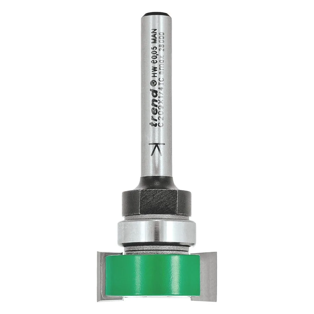 Trend C209X1/4TC 1/4" Shank Double-Flute Straight Bearing-Guided Intumescent Strip Cutter 24 X 10mm 2 Trend C209X1/4TC 1/4" Shank Double-Flute Straight Bearing-Guided Intumescent Strip Cutter 24 X 10mm - Image 2