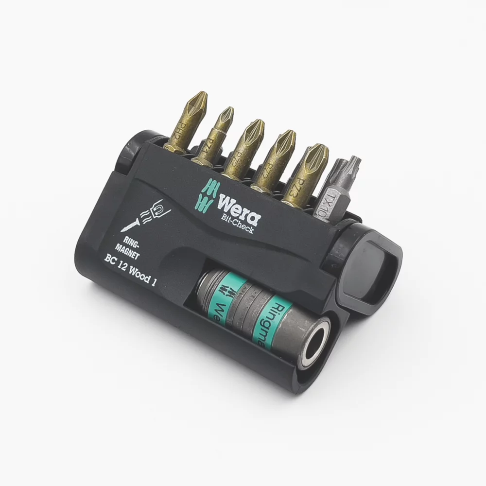 Wera Bit-Check 1/4" Hex Shank Mixed Wood Extra-Hard Torsion Screwdriver Bit Set 12 Pieces 1 Wera Bit-Check 1/4" Hex Shank Mixed Wood Extra-Hard Torsion Screwdriver Bit Set 12 Pieces
