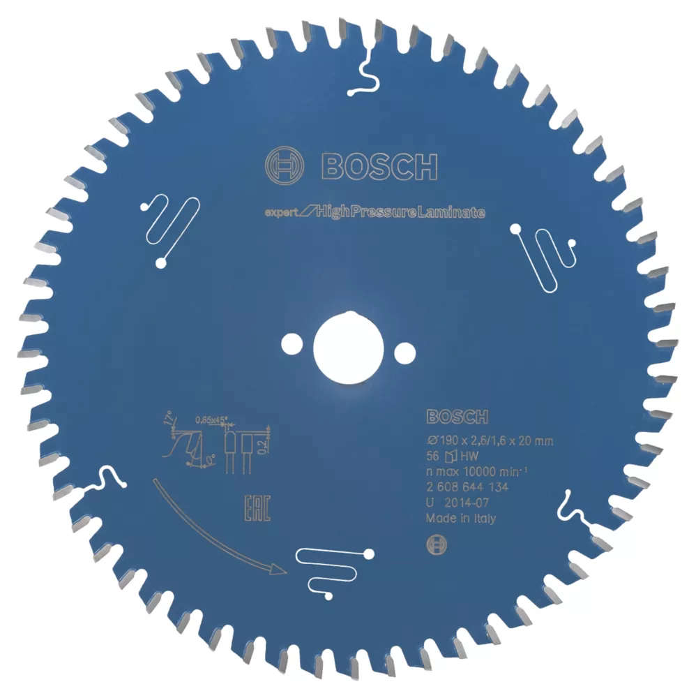 Bosch Expert High Pressure Laminate Circular Saw Blade 190 X 20mm 56T 1 Bosch Expert High Pressure Laminate Circular Saw Blade 190 X 20mm 56T