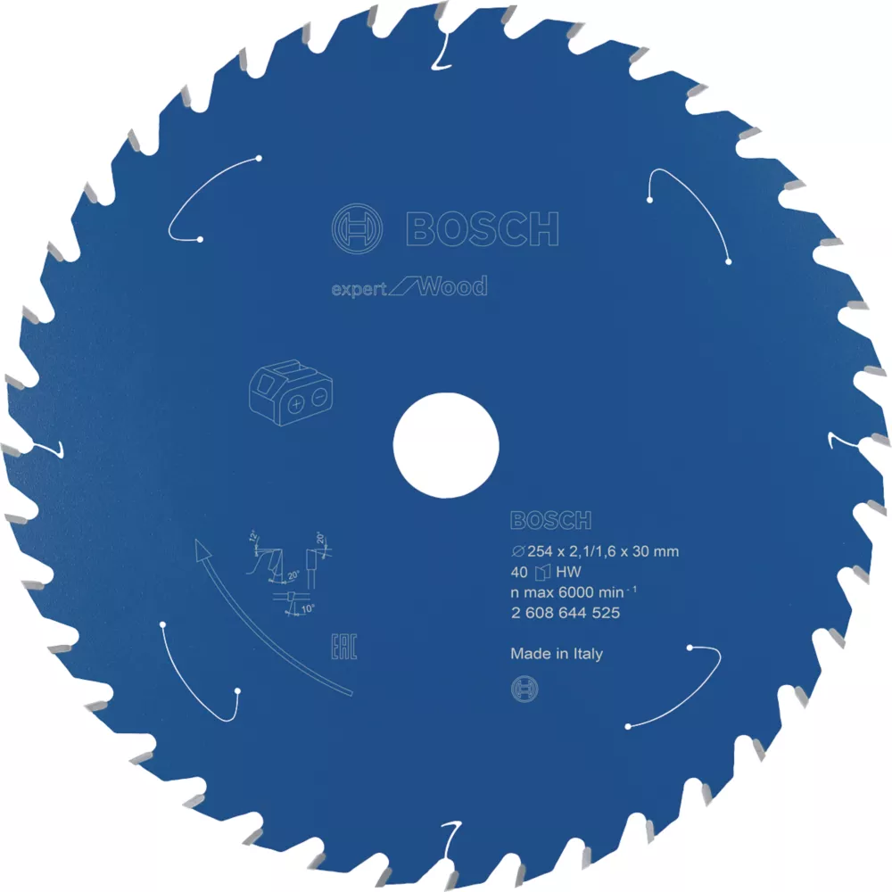 Bosch Expert Wood Circular Saw Blade 254 X 30mm 40T 1 Bosch Expert Wood Circular Saw Blade 254 X 30mm 40T