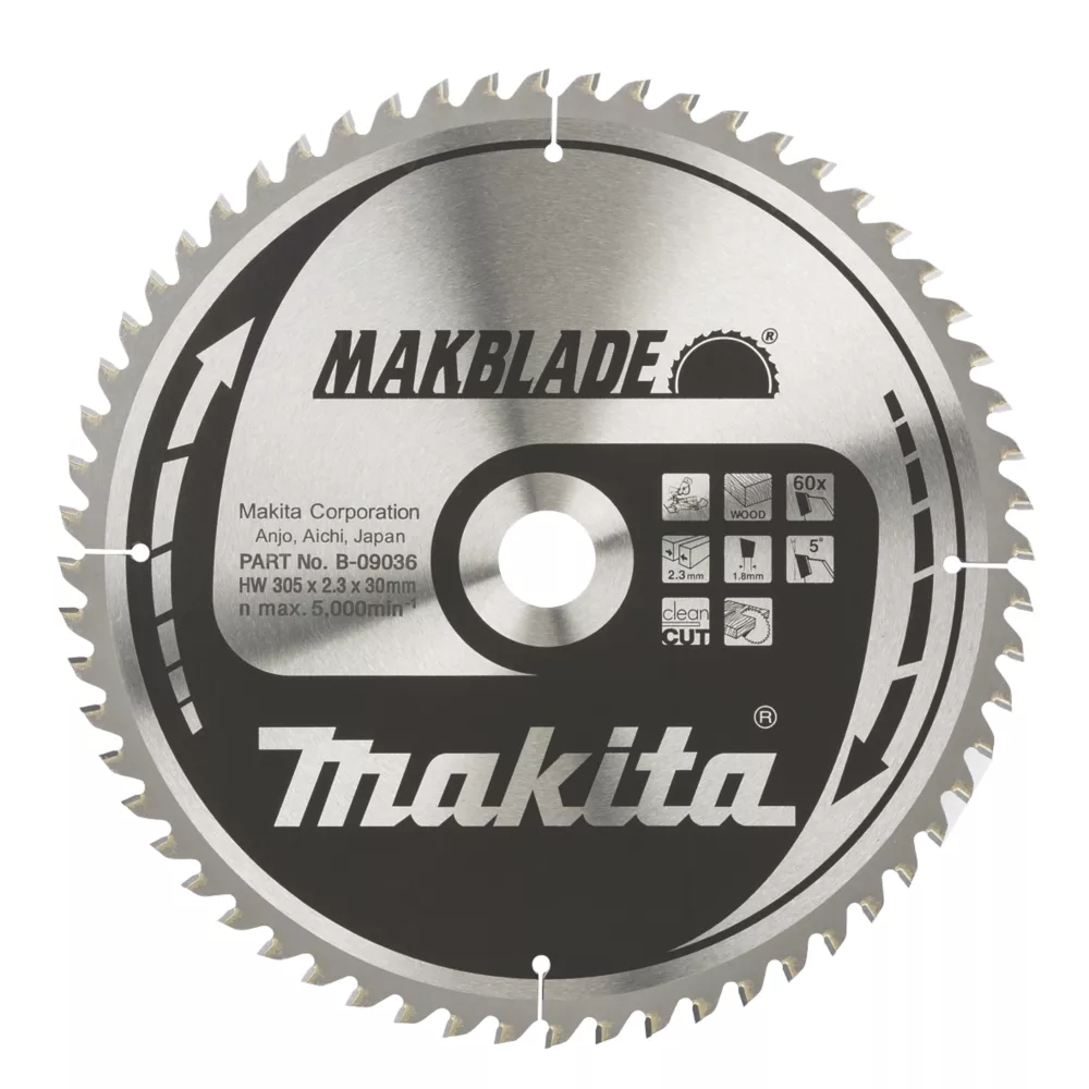 Makita Wood TCT Circular Saw Blade 305 X 30mm 60T 1 Makita Wood TCT Circular Saw Blade 305 X 30mm 60T