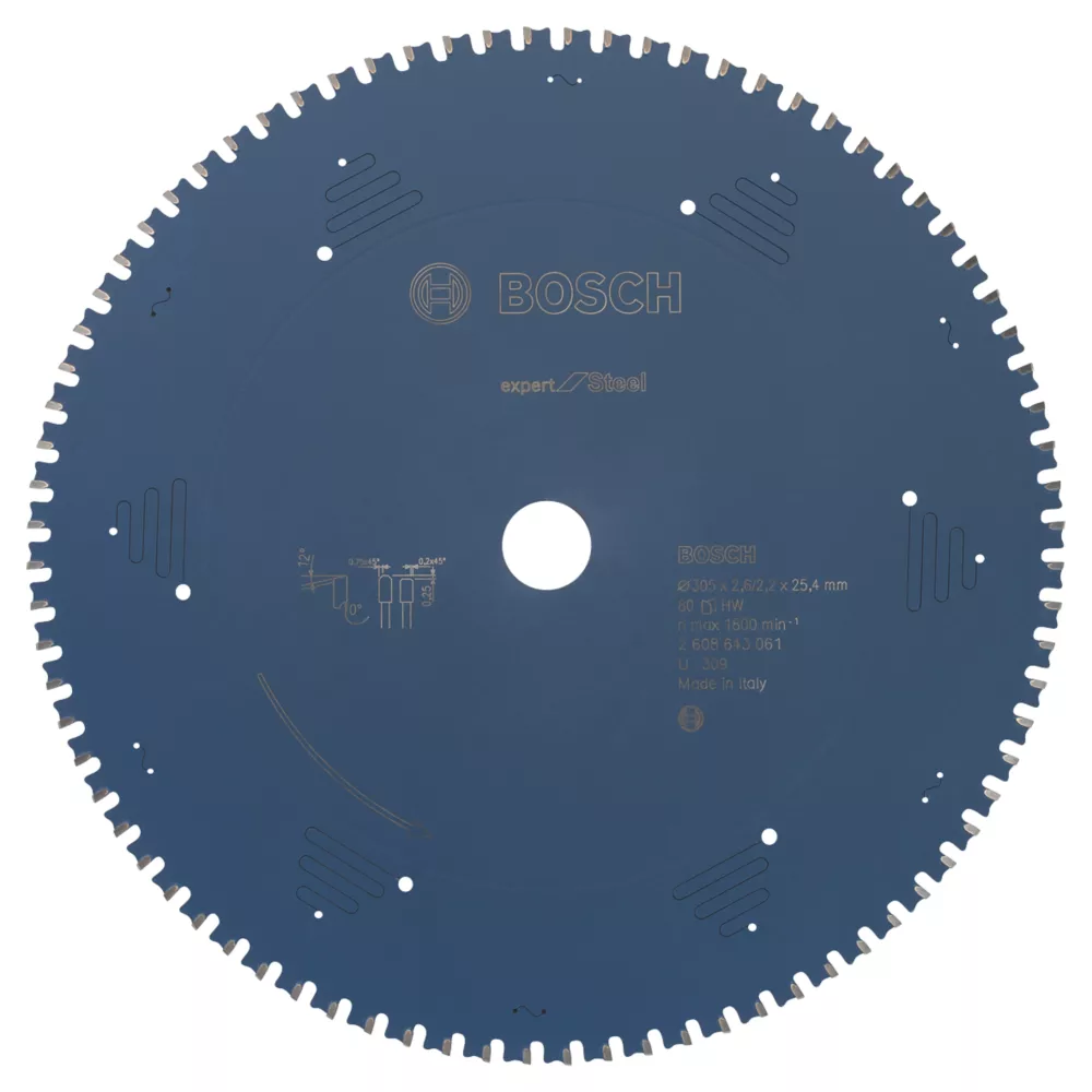 Bosch Expert Steel Circular Saw Blade 305 X 25.4mm 80T 1 Bosch Expert Steel Circular Saw Blade 305 X 25.4mm 80T