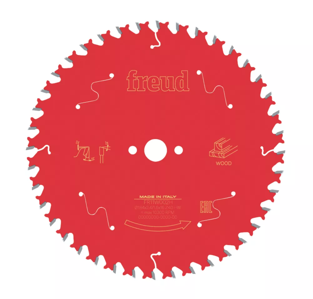 Freud Wood Circular Saw Blade 184 X 16mm 40T 1 Freud Wood Circular Saw Blade 184 X 16mm 40T