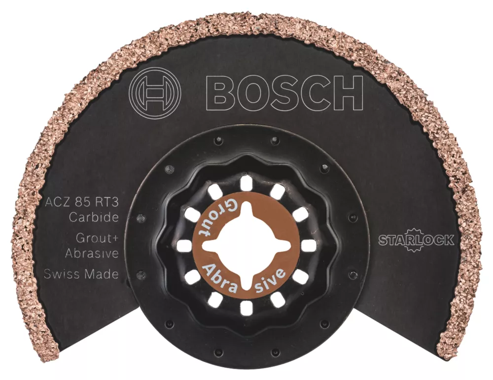 Bosch 30 Carbide RIFF-Grit Tile & Grout Segmented Cutting Blade 85mm 1 Bosch 30 Carbide RIFF-Grit Tile & Grout Segmented Cutting Blade 85mm