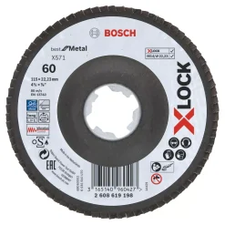 Bosch X-Lock Flap Disc 115mm 60 Grit