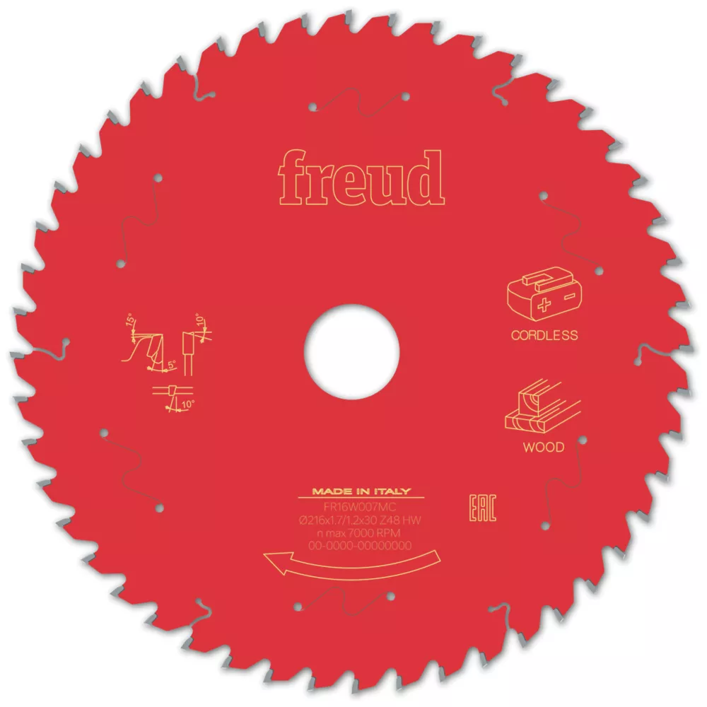 Freud F03FS10062 Wood Circular Saw Blade 216 X 30mm 48T 1 Freud F03FS10062 Wood Circular Saw Blade 216 X 30mm 48T