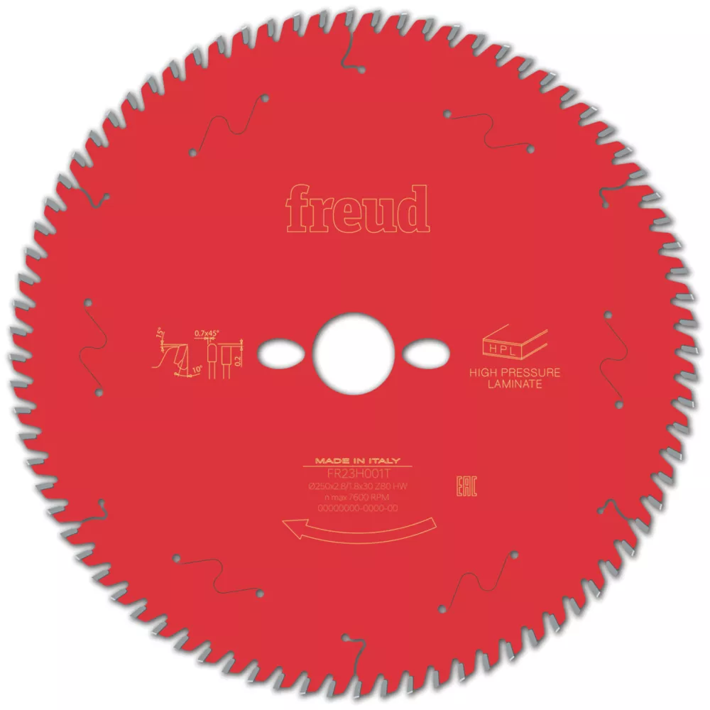Freud F03FS09877 High Pressure Laminate Circular Saw Blade 250 X 30mm 80T 1 Freud F03FS09877 High Pressure Laminate Circular Saw Blade 250 X 30mm 80T