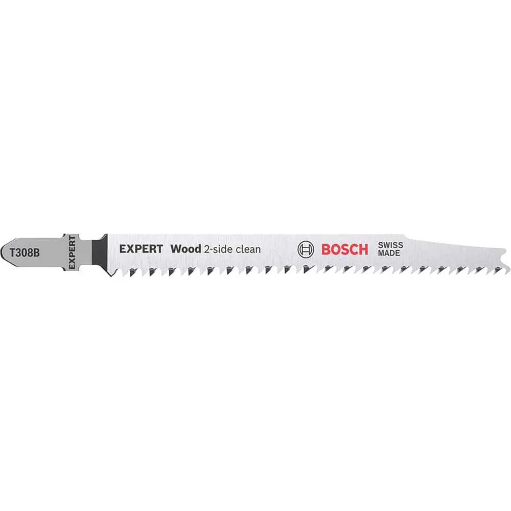 Bosch Expert T 308 B Wood 2-Side Jigsaw Blades 117mm 3 Pack 1 Bosch Expert T 308 B Wood 2-Side Jigsaw Blades 117mm 3 Pack