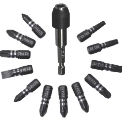 Erbauer 1/4" Hex Shank Mixed Screwdriver Bit Set 13 Pieces