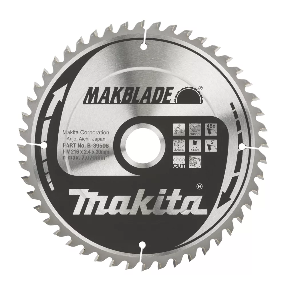 Makita Wood TCT Circular Saw Blade 216 X 30mm 48T 1 Makita Wood TCT Circular Saw Blade 216 X 30mm 48T