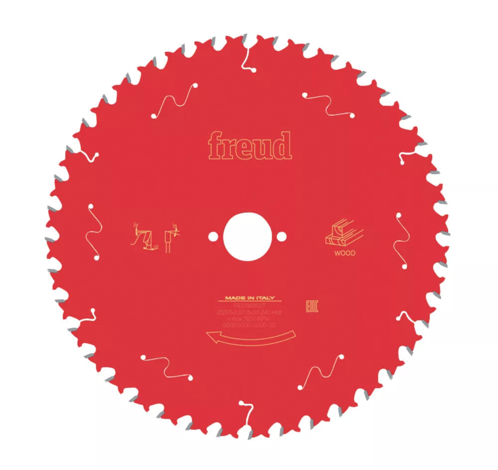 Freud Wood Table Saw Blade 250 X 30mm 40T 1 Freud Wood Table Saw Blade 250 X 30mm 40T