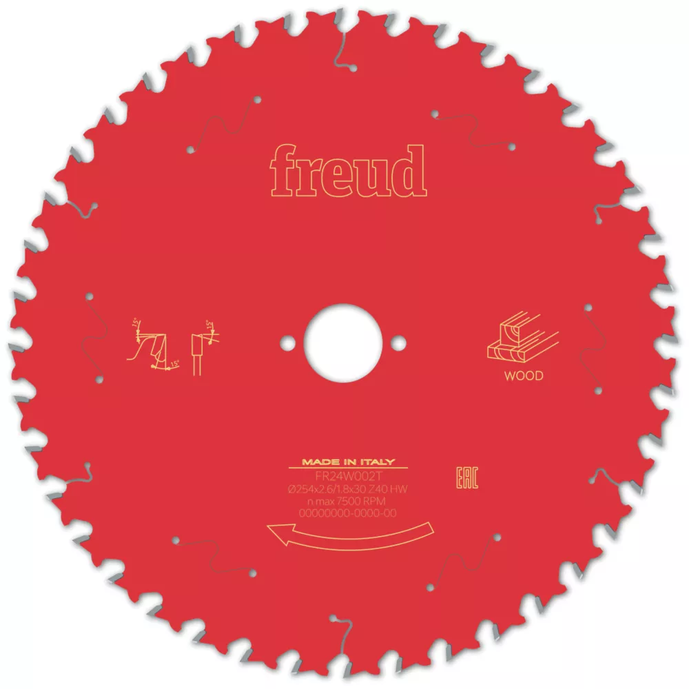 Freud F03FS09779 Wood Circular Saw Blade 254 X 30mm 40T 1 Freud F03FS09779 Wood Circular Saw Blade 254 X 30mm 40T