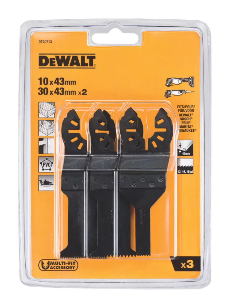 DeWalt DT20713-QZ Multi-Material Cutting Blade Set 3 Pcs 5 DeWalt DT20713-QZ Multi-Material Cutting Blade Set 3 Pcs - Image 5