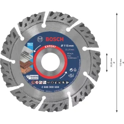 Bosch Expert Masonry Diamond Cutting Disc 115 X 22.23mm 5 Bosch Expert Masonry Diamond Cutting Disc 115 X 22.23mm -Cheap Cutting & Blades Store 682RR A2