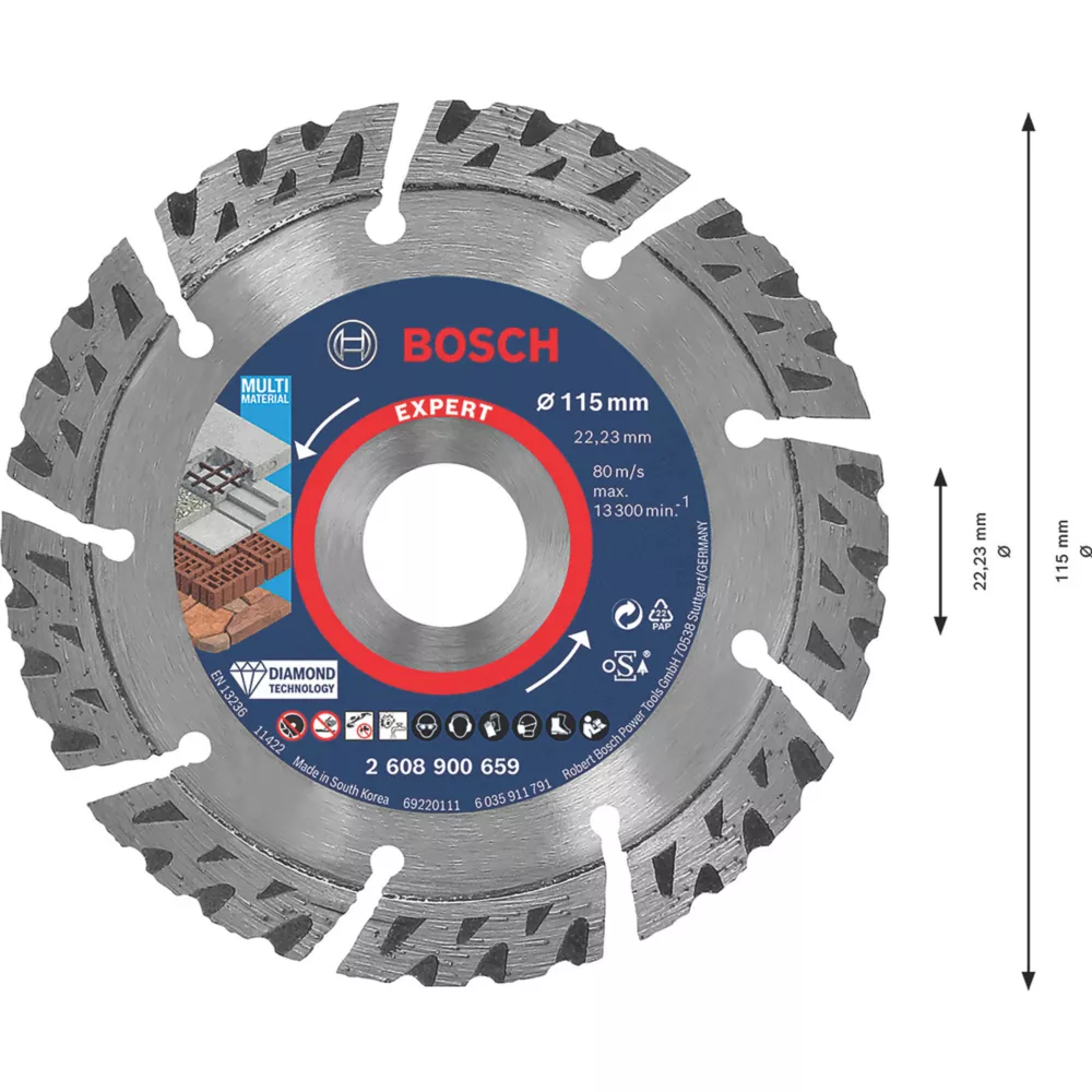 Bosch Expert Masonry Diamond Cutting Disc 115 X 22.23mm 3 Bosch Expert Masonry Diamond Cutting Disc 115 X 22.23mm - Image 3