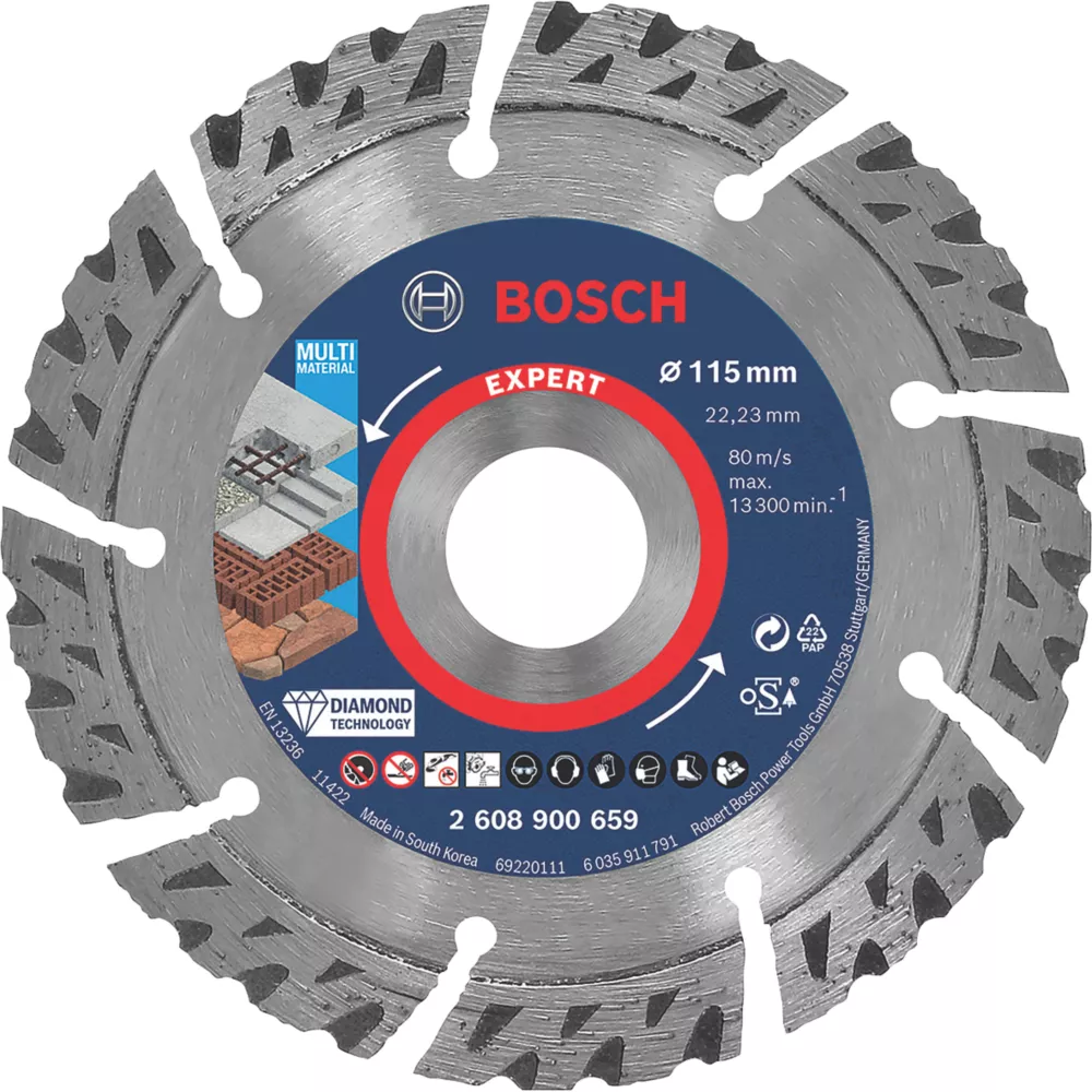 Bosch Expert Masonry Diamond Cutting Disc 115 X 22.23mm 1 Bosch Expert Masonry Diamond Cutting Disc 115 X 22.23mm