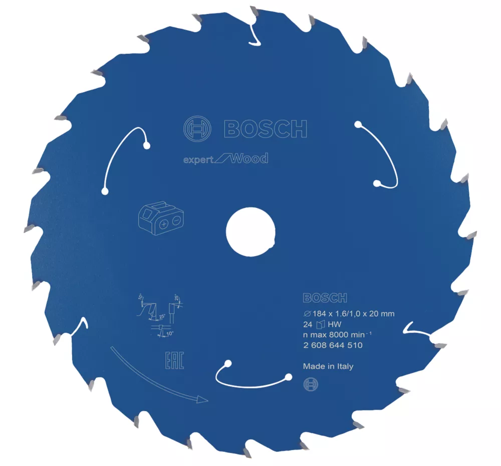 Bosch Expert Wood Circular Saw Blade 184 X 20mm 24T 1 Bosch Expert Wood Circular Saw Blade 184 X 20mm 24T