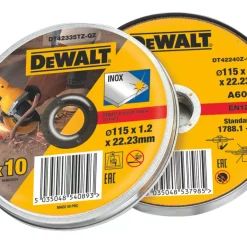 Cheap Cutting & Blades Store 13 DeWalt DT42335TZ-QZ Stainless Steel Metal Cutting Discs 4 1/2" (115mm) X 1.2 X 22.2mm 10 Pack