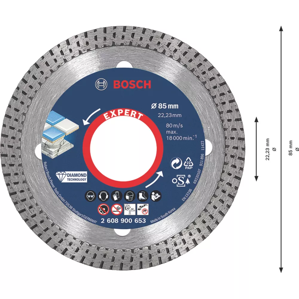 Bosch Expert Masonry Diamond Cutting Disc 85 X 22.23mm 4 Bosch Expert Masonry Diamond Cutting Disc 85 X 22.23mm - Image 4