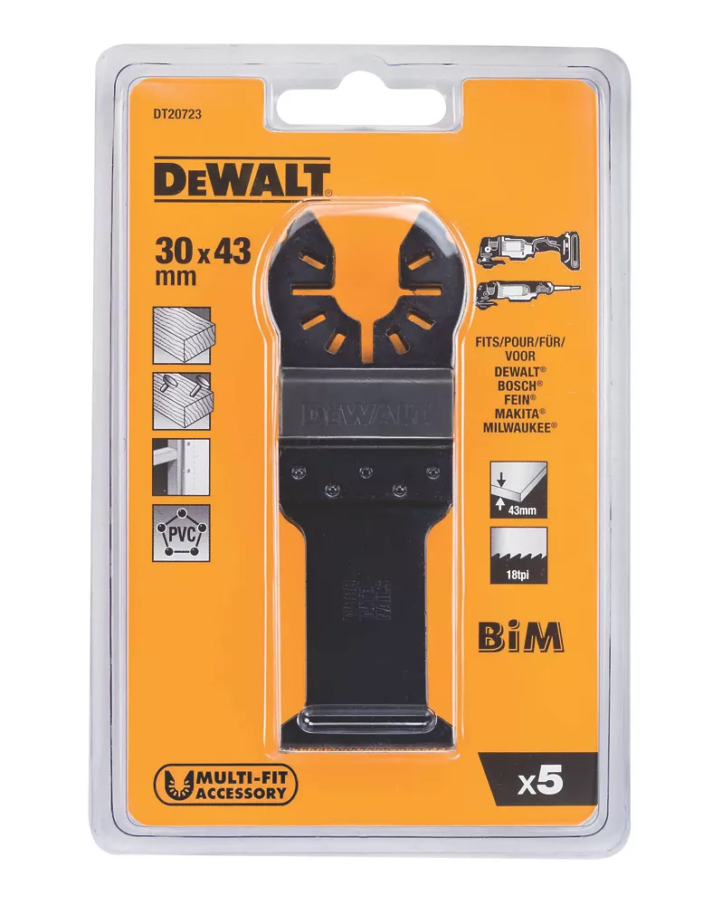 DeWalt DT20723-QZ Multi-Material Plunge Cutting Blade 30mm 5 Pack 4 DeWalt DT20723-QZ Multi-Material Plunge Cutting Blade 30mm 5 Pack - Image 4
