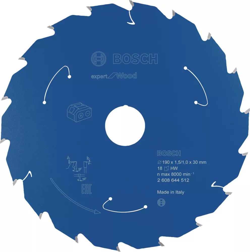 Bosch Expert Wood Circular Saw Blade 190 X 30mm 18T 1 Bosch Expert Wood Circular Saw Blade 190 X 30mm 18T