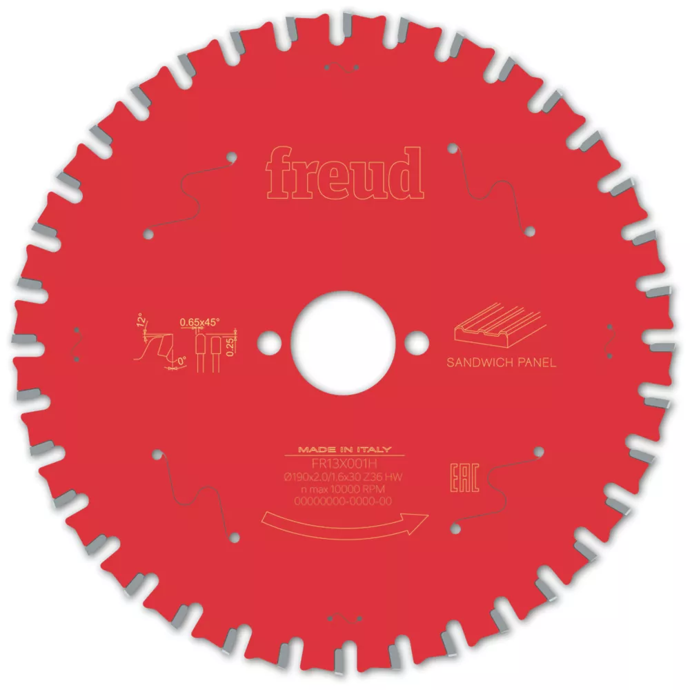 Freud F03FS09854 Sandwich Panel Circular Saw Blade 190 X 30mm 36T 1 Freud F03FS09854 Sandwich Panel Circular Saw Blade 190 X 30mm 36T
