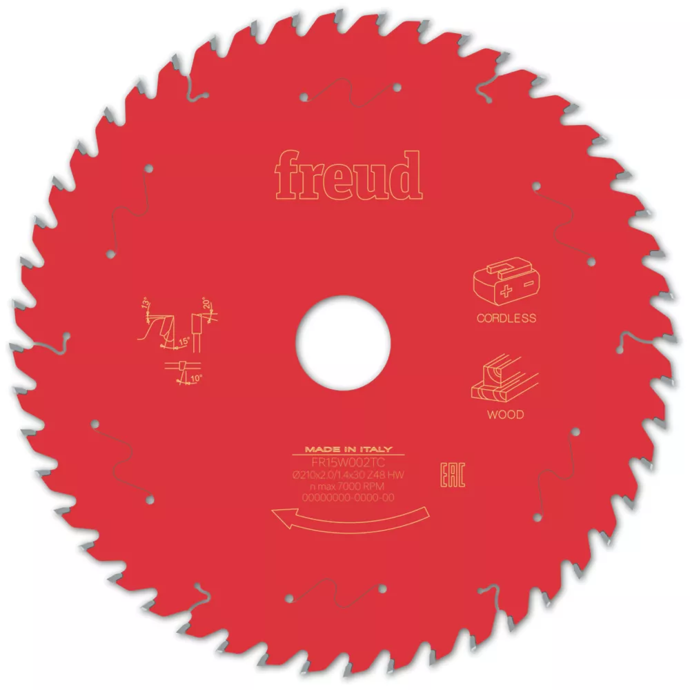 Freud F03FS10069 Wood/Chipboard/MDF Circular Saw Blade 210 X 30mm 48T 1 Freud F03FS10069 Wood/Chipboard/MDF Circular Saw Blade 210 X 30mm 48T
