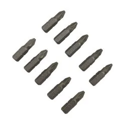 Essentials 1/4" Hex Shank PZ2 Screwdriver Bits 10 Pack