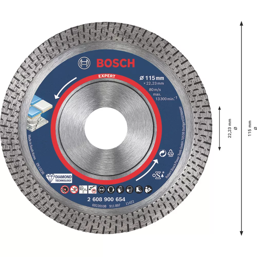 Bosch Expert Masonry Diamond Cutting Disc 115 X 22.23mm 4 Bosch Expert Masonry Diamond Cutting Disc 115 X 22.23mm - Image 4