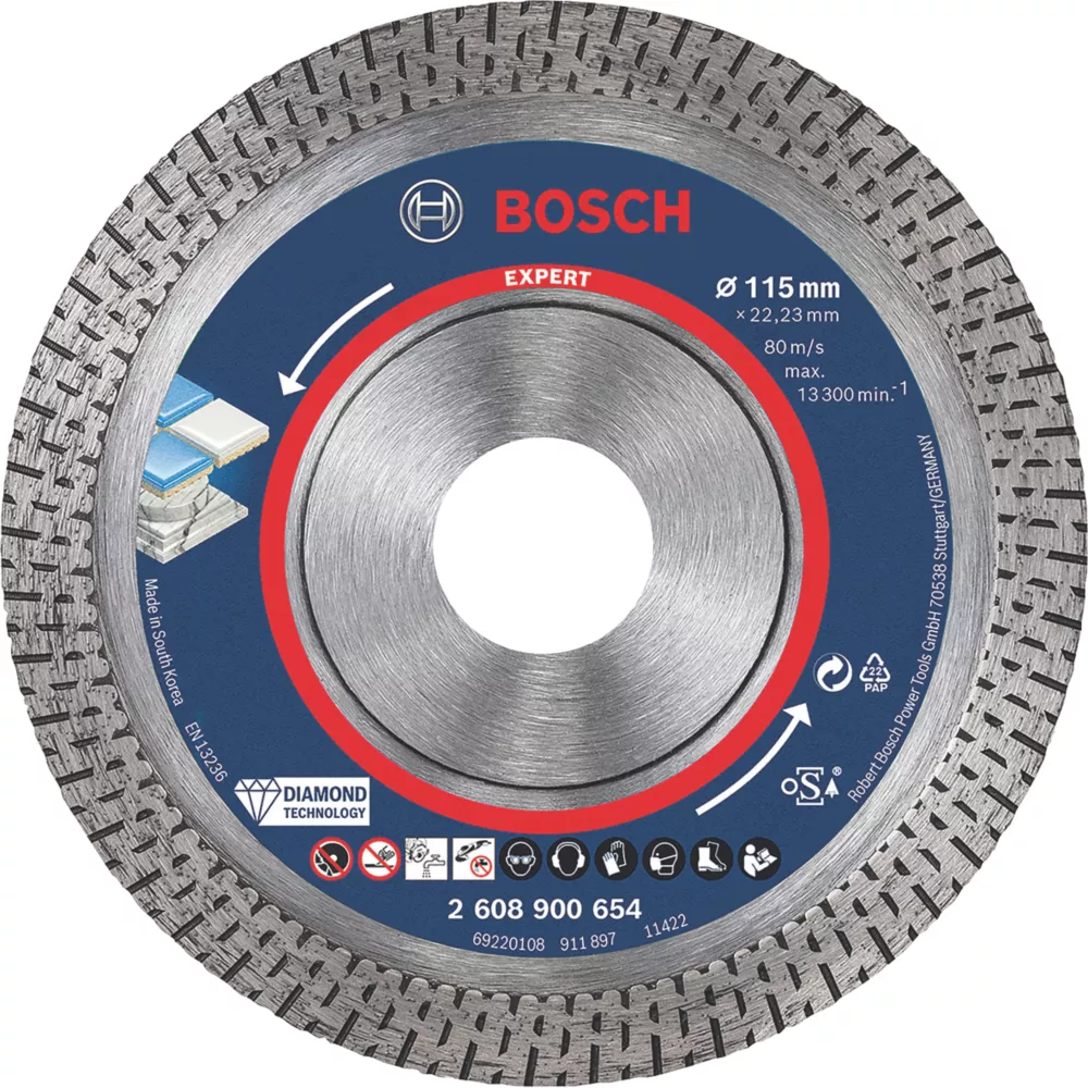 Bosch Expert Masonry Diamond Cutting Disc 115 X 22.23mm 1 Bosch Expert Masonry Diamond Cutting Disc 115 X 22.23mm