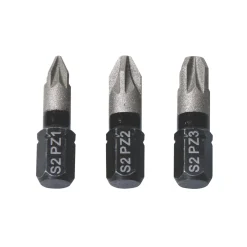 Erbauer 1/4" Hex Shank Mixed Diamond Impact Screwdriver Bits 3 Pieces