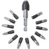 Erbauer 1/4" Hex Shank Mixed Diamond Impact Screwdriver Bit 13 Pieces