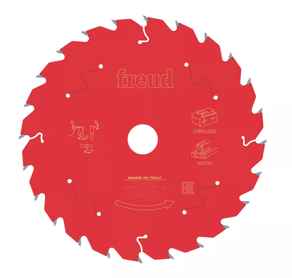 Freud Wood Circular Saw Blade 165 X 20mm 24T 1 Freud Wood Circular Saw Blade 165 X 20mm 24T