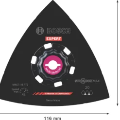 Bosch Expert MAVZ 116 RT2 20 Carbide RIFF-Grit Hardwood, Mortar, Glue, Fibre Plastics, GFK & CFK Sanding Plate 116mm 13 Bosch Expert MAVZ 116 RT2 20 Carbide RIFF-Grit Hardwood, Mortar, Glue, Fibre Plastics, GFK & CFK Sanding Plate 116mm -Cheap Cutting & Blades Store 776RT A6
