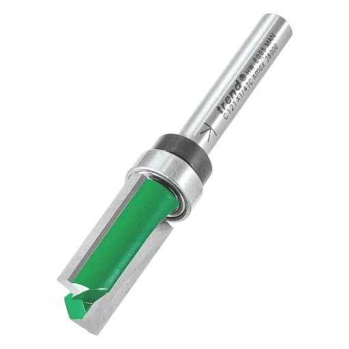 Trend C121X1/4TC 1/4" Shank Double-Flute Straight Bearing-Guided Template Profiler 12.7 X 25.4mm 5 Trend C121X1/4TC 1/4" Shank Double-Flute Straight Bearing-Guided Template Profiler 12.7 X 25.4mm -Cheap Cutting & Blades Store 791XG P