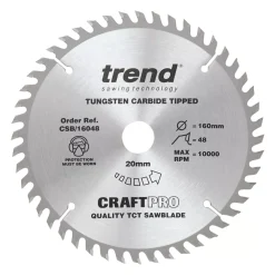 Trend CraftPo CSB/16048 Wood Circular Saw Blade 160 X 20mm 48T