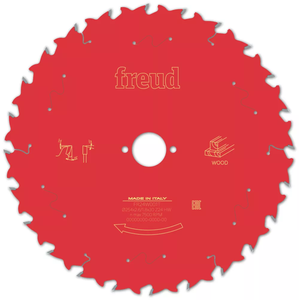 Freud F03FS09778 Wood Circular Saw Blade 254 X 30mm 24T 1 Freud F03FS09778 Wood Circular Saw Blade 254 X 30mm 24T