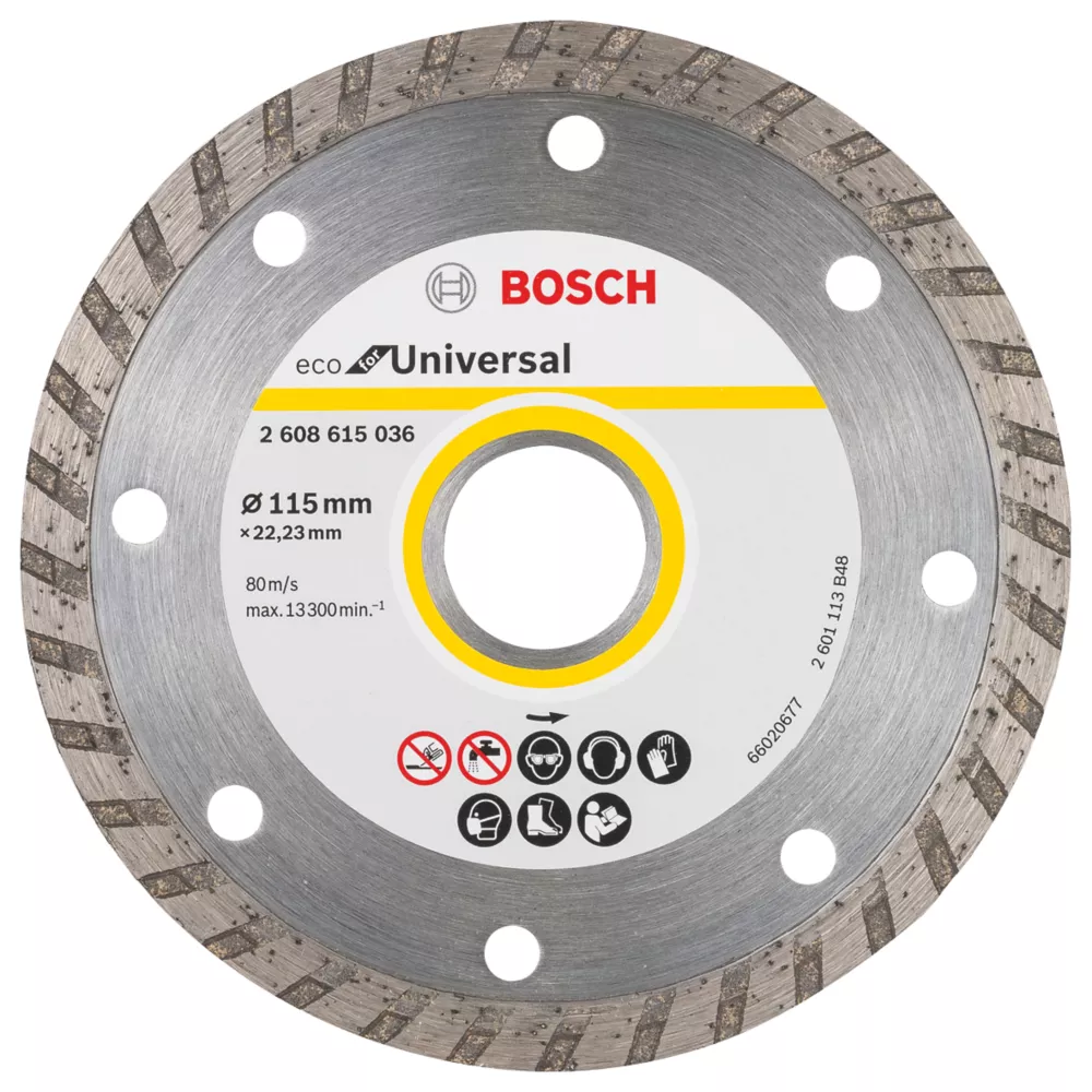 Bosch Eco Multi-Material Universal Turbo Diamond Disc 115 X 22.23mm 1 Bosch Eco Multi-Material Universal Turbo Diamond Disc 115 X 22.23mm
