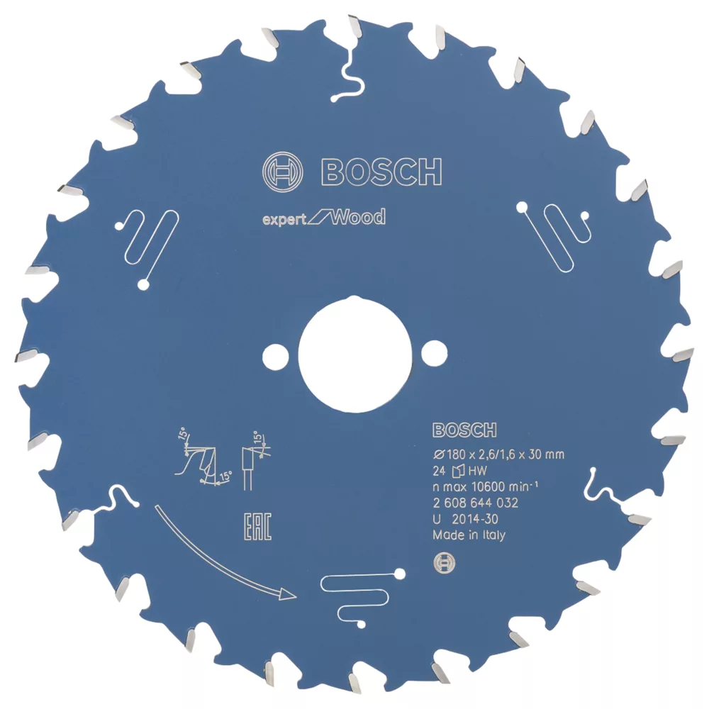 Bosch Expert Wood Circular Saw Blade 180 X 30mm 24T 1 Bosch Expert Wood Circular Saw Blade 180 X 30mm 24T
