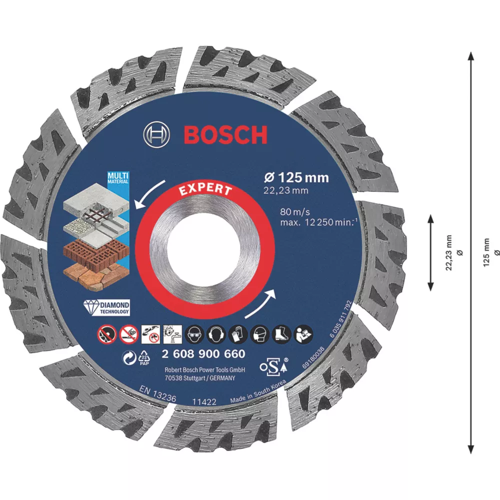 Bosch Expert Masonry Diamond Cutting Disc 125 X 22.23mm 4 Bosch Expert Masonry Diamond Cutting Disc 125 X 22.23mm - Image 4