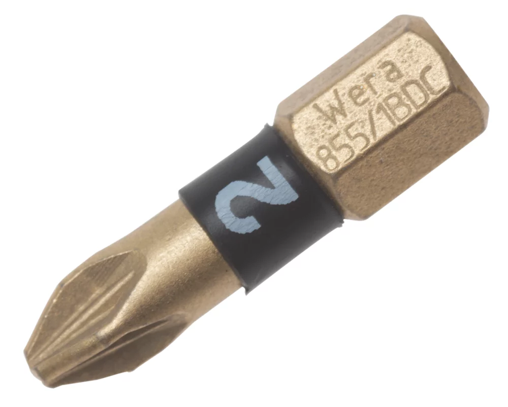 Wera BiTorsion 1/4" Hex Shank PZ2 Diamond-Coated Bits 5 Pack 1 Wera BiTorsion 1/4" Hex Shank PZ2 Diamond-Coated Bits 5 Pack